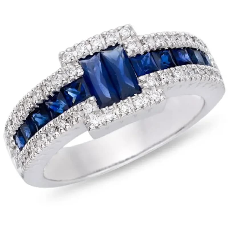 Handsome Male AAAAA Zircon Ring 10KT White Gold Engagement Wedding Rings for Men Jewelry