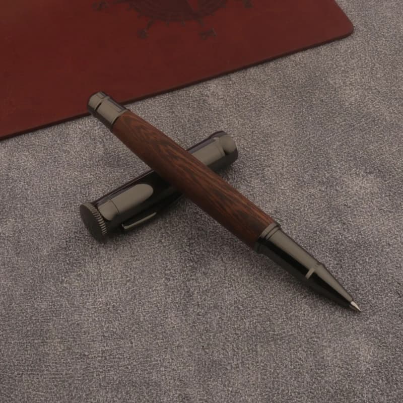 High Quality wooden Roller ball Pen Wenge grey Stationery Office School Supplies Signature ink pen