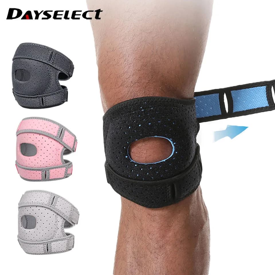 1Pcs Knee Support Breathable Binding Strap Adjustable Patellar Knee Pads Meniscus Gym Skipping Rope Running Mountain Climbing