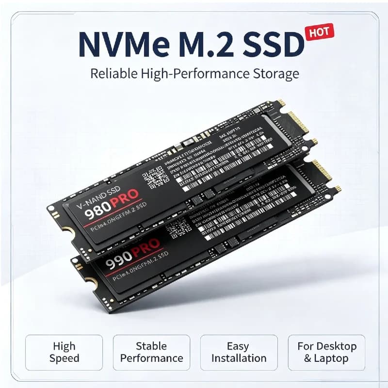 2026 High-Speed M2 NVMe SSD 500GB 1TB 2TB 4TB Internal Solid State Drive M.2 Internal Hard Disk For Laptop Desktop Gaming PC