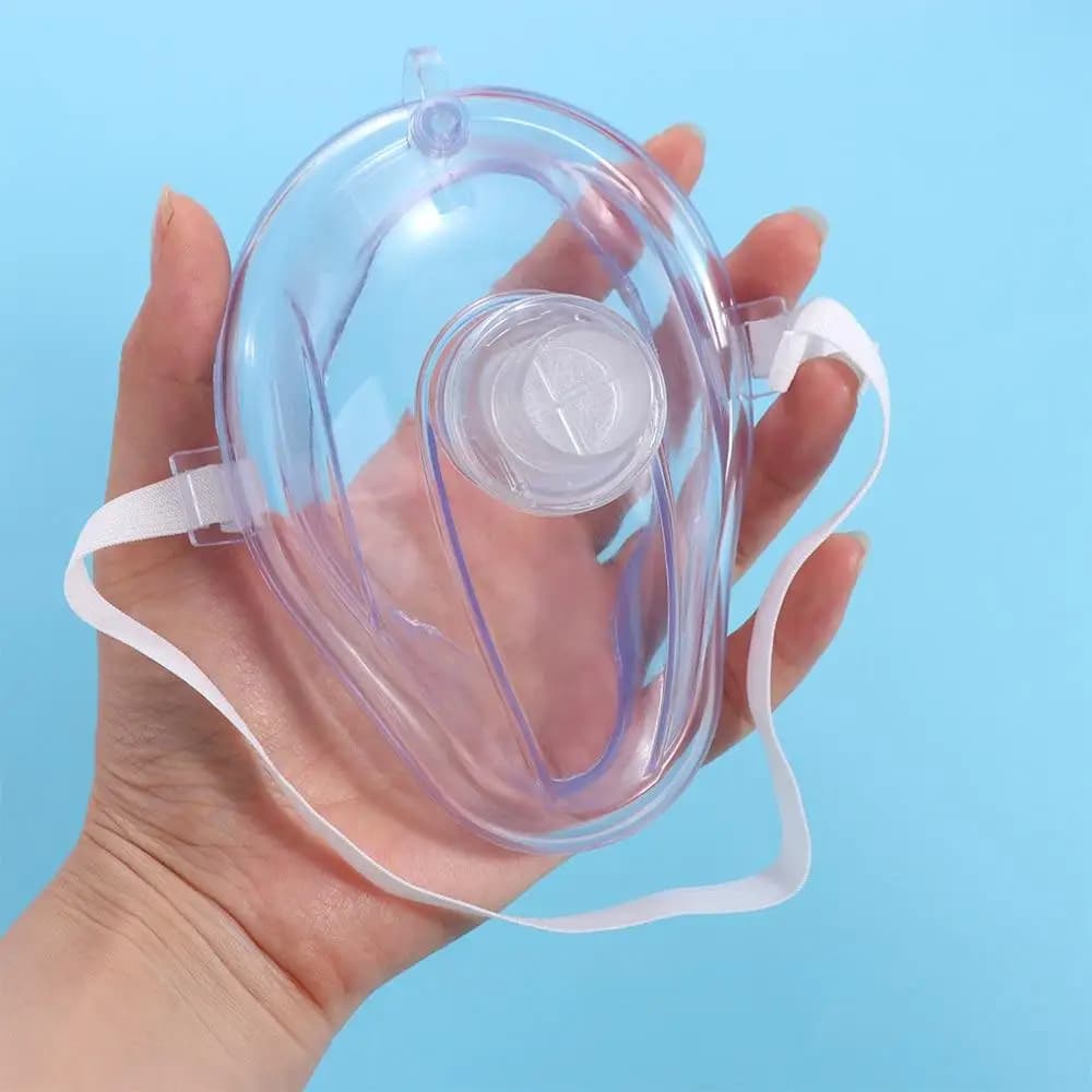 Reuseable CPR Breathing Mask One-way Valve Tools Professional Artificial Respiration Mask Red Breathing Mask Cpr Rescue
