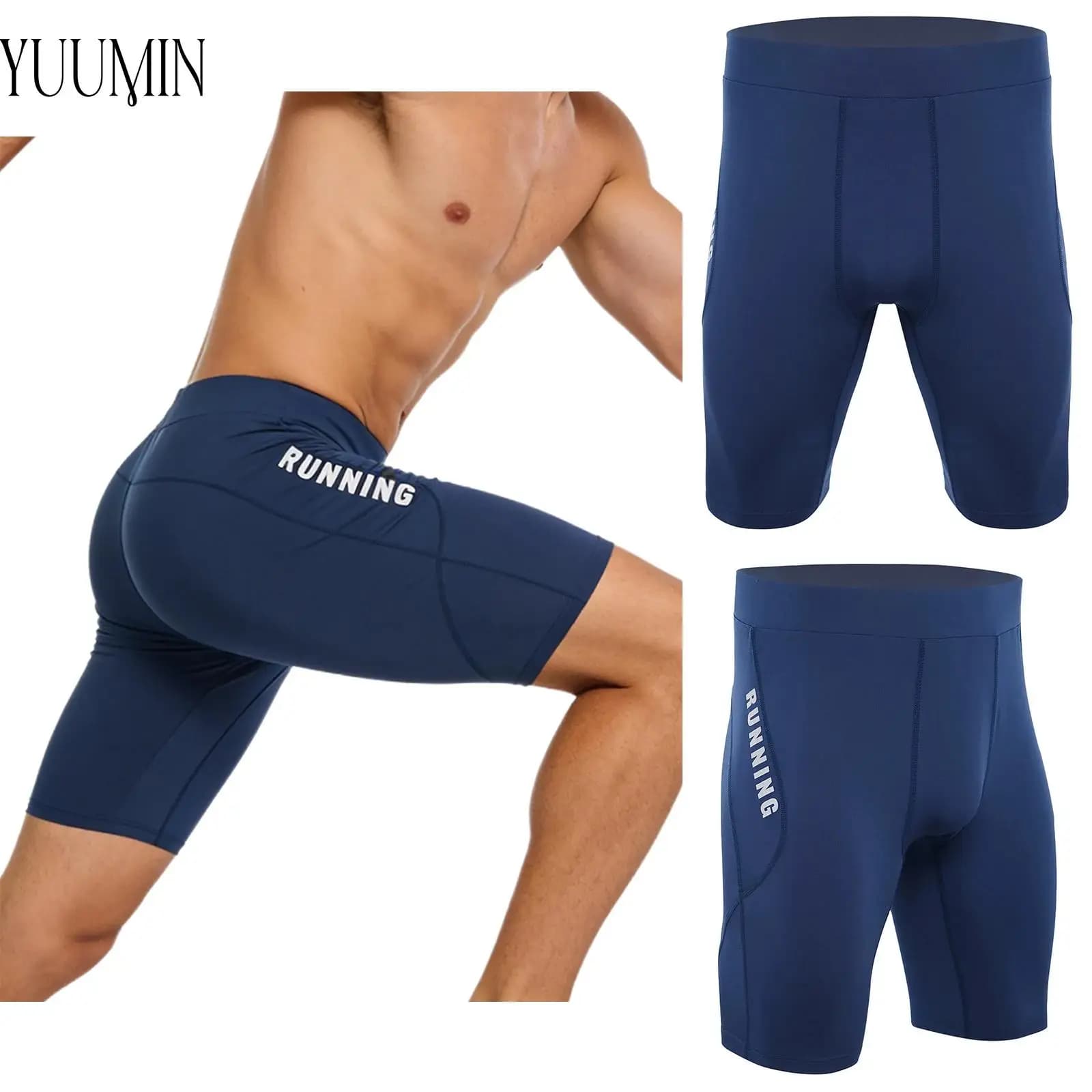 Pantaloncini Sportivi da Uomo con Stampa Lettering, Elastici, Asciugatura Rapida, per Ciclismo, Corsa, Allenamento, Palestra e Fitness