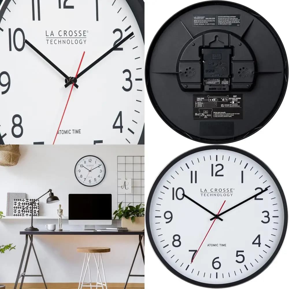 Atomic Wall Clock 11.8 with Vintage Metal Design