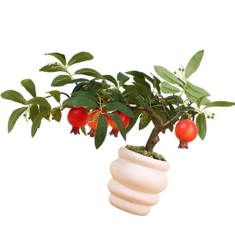 Decorative sculpture for artificial fruit tree, realistic pot plant, home decoration, fake bonsai, ornament