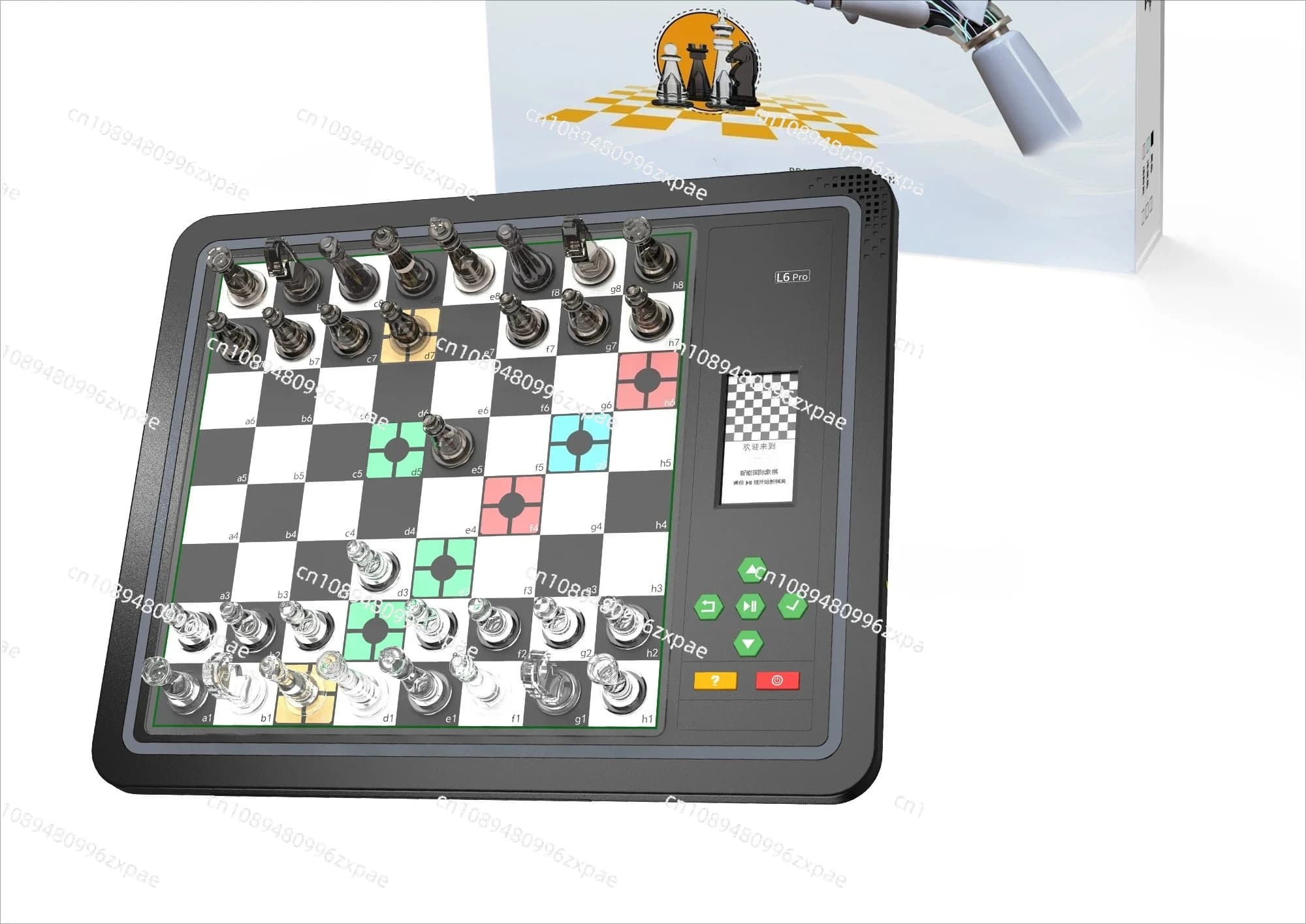 Scacchiera Elettronica Portatile Intelligente con AI, Set di Scacchi per Allenamento Uomo-Macchina con Movimento Automatico, Ricaricabile, per Studenti, Bambini e Adulti