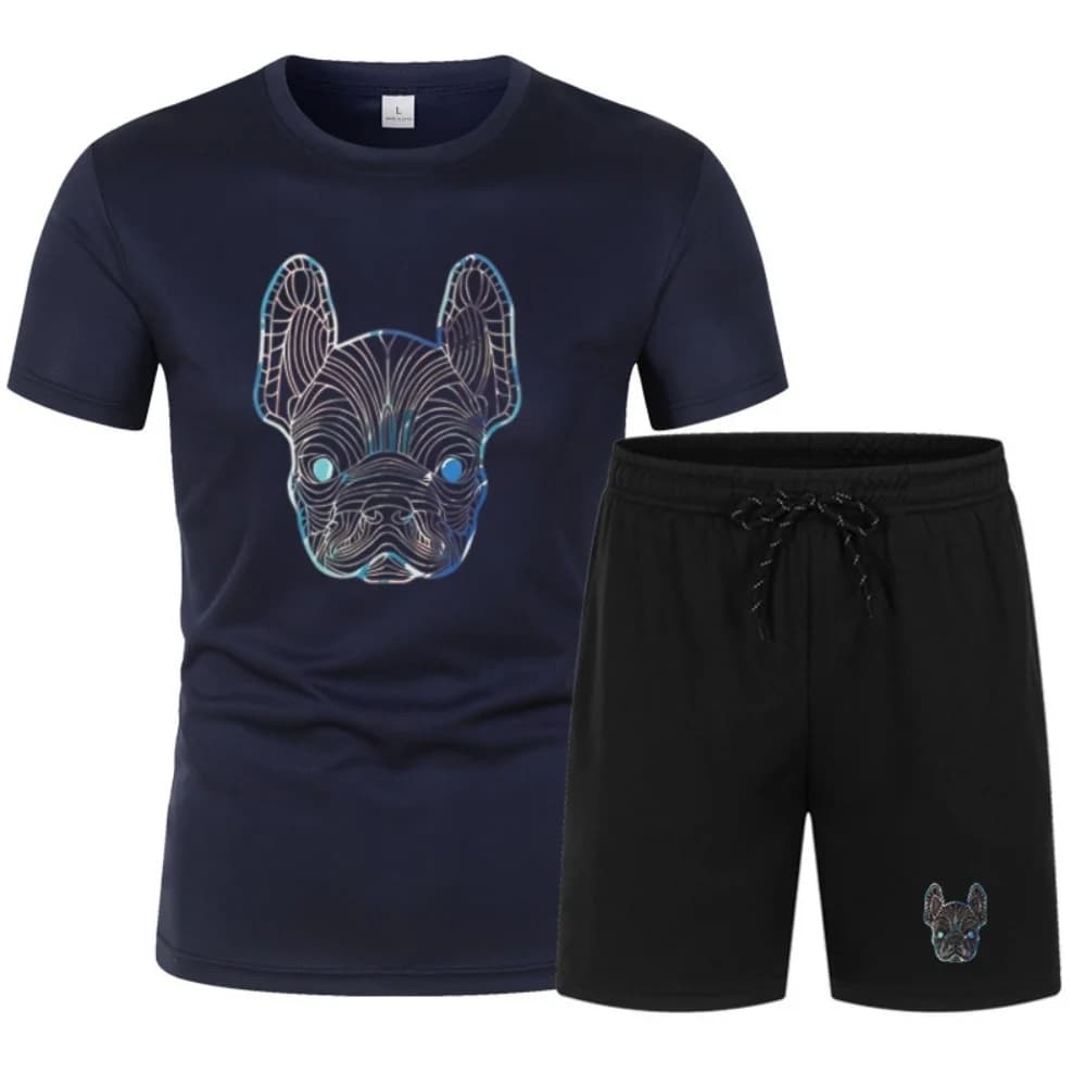 Set sportivo da uomo in rete traspirante per calcio e fitness (set per il relax e il fitness), leggero e ad asciugatura rapida