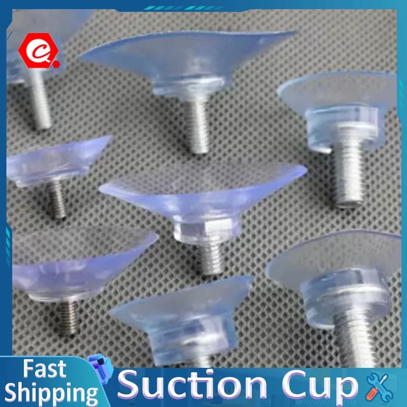 M6/M8 Transparent Suction Cup PVC Adjustable Feet Suckers Turn Screw Anti Slip Furniture Leveling Feet Pad