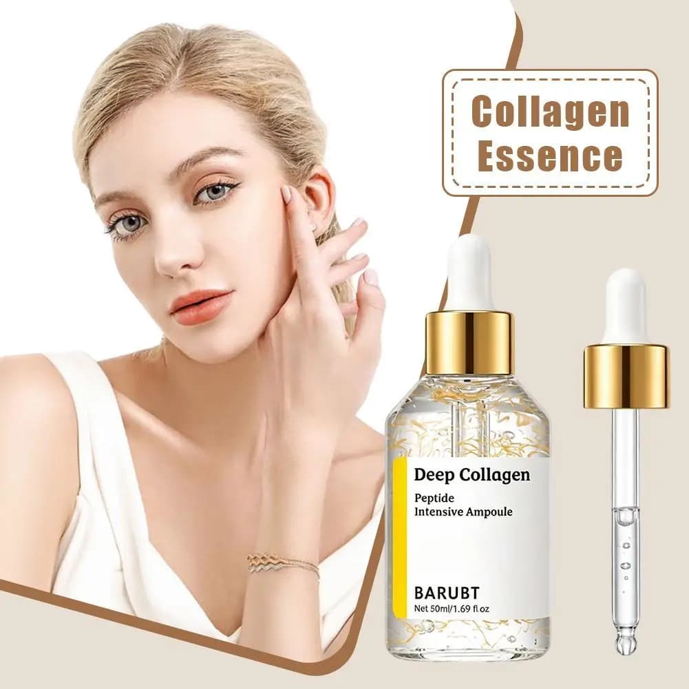 50ml Silk Collagen Essence Serum Polypeptide Ampoule Hydrating Facial Essence Hydrating Smooth Skin Care Firming Boosting Lotion