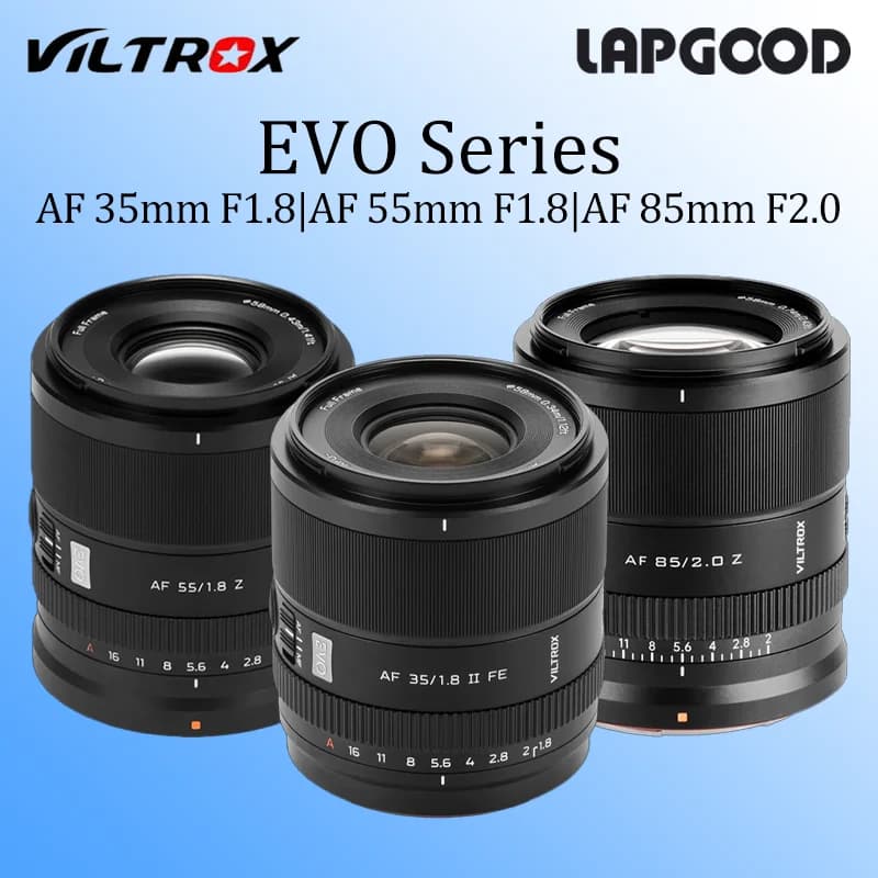 Obiettivi Viltrox AF 35mm F1.8 EVO, AF 55mm F1.8 EVO, AF 85mm F2.0 EVO Full Frame per Sony E e Nikon Z-Mount Serie EVO