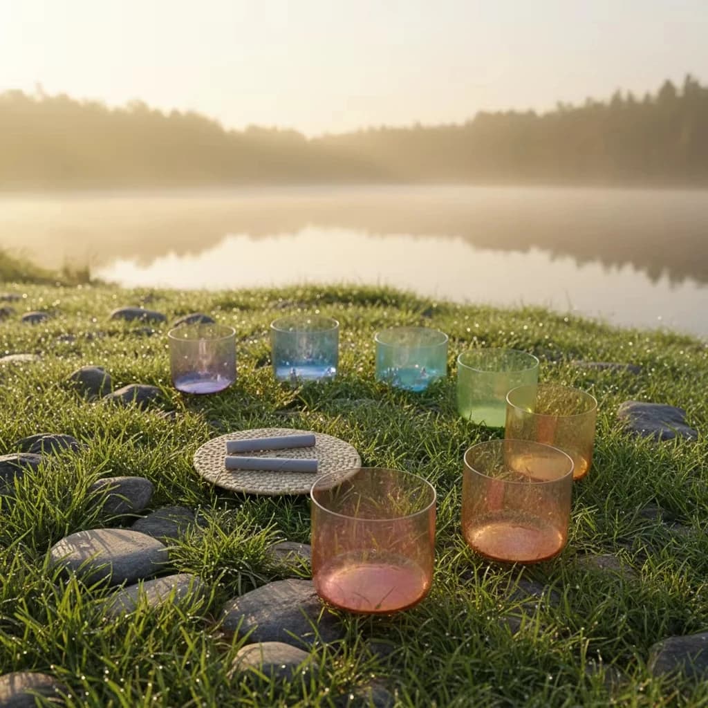 High Quality Set Sound Bath Sound Healing Instrument Crystal Singing Bowl Yoga Quartz Products