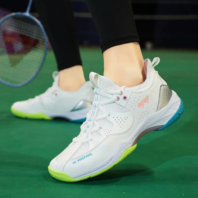 Men Tennis Shoes Leather Professional Men Badminton Shoes Lightweight Volleyball Shoes Sport Shoe Anti-Slip Training Sneakers