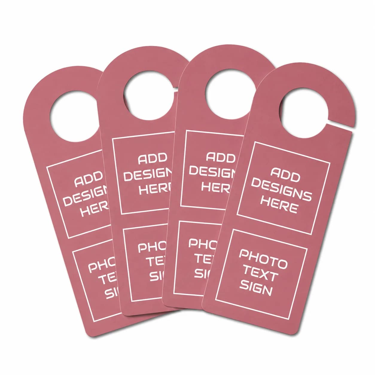 Custom Door Hanger Personalized Double Sided Door Sign with Text Photo Logo for Home Hotel Real Estate Business Advertising