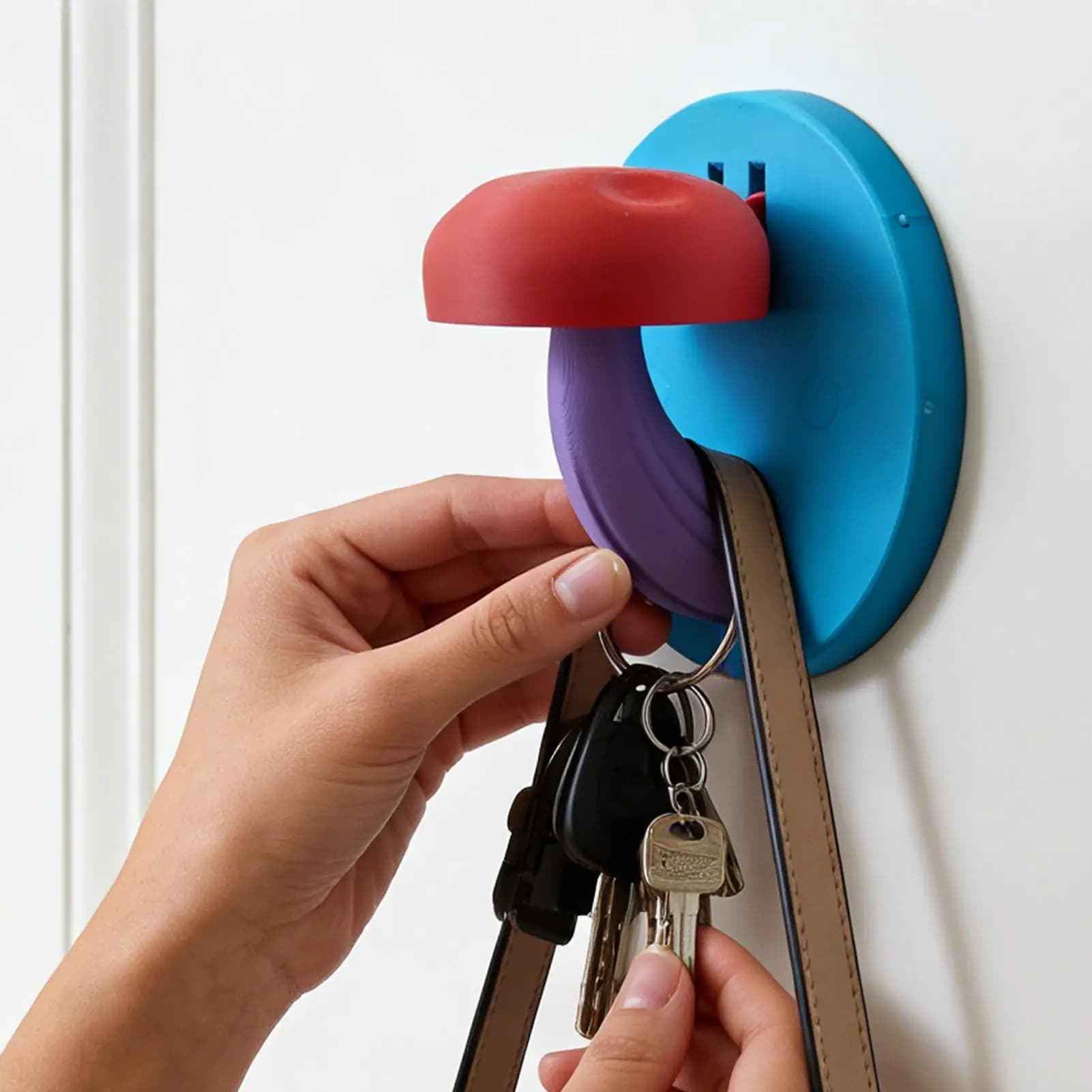 Gancio da parete a forma di fungo, organizer per vestiti, decorazione per la casa, ganci portachiavi per sciarpe, vestiti, asciugamani, cappelli, bagno, cucina, camera da letto
