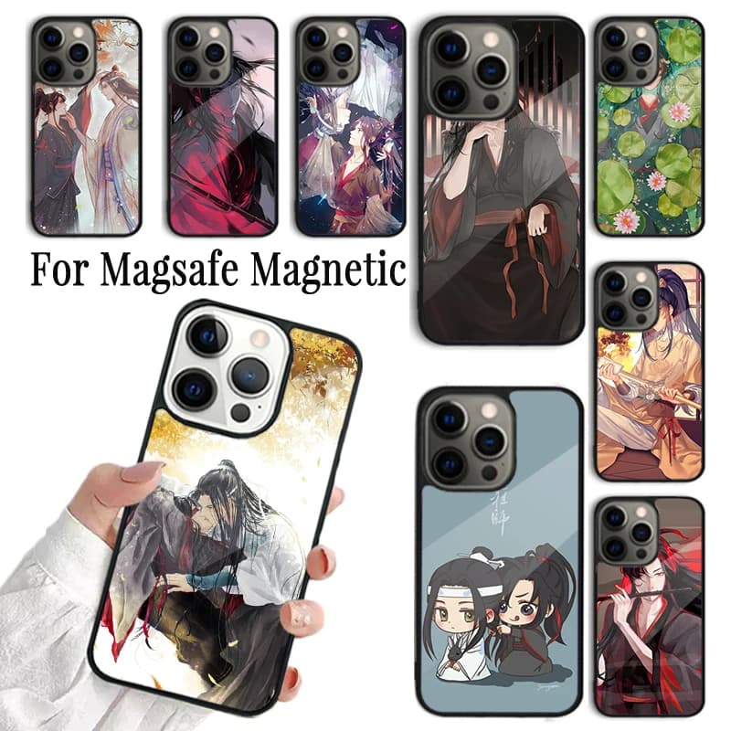 Cover per telefono Cartoon Mo Dao Zu Shi per iPhone 17 AIR 16 15 14 13 12 11 Pro Max Plus, custodia magnetica wireless Magsafe