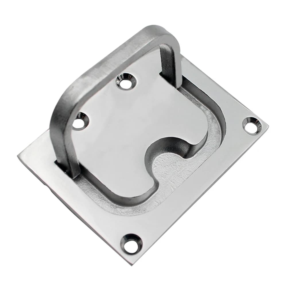 Maniglia ad anello a scomparsa quadrata 76x55mm per portello barca, in acciaio inossidabile 316, per portello di coperta, accessori nautici
