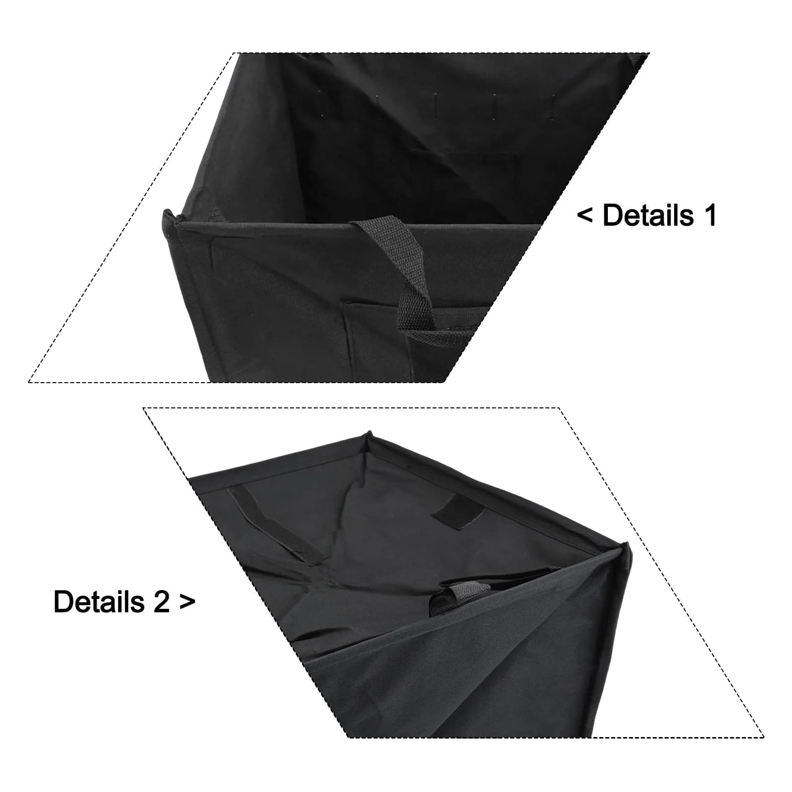 Foldable Camping Trash Can Recycle Bin Oxford Cloth With Handle & Pocket Folding Waste Basket Bin For Garden Leaves Kitchen