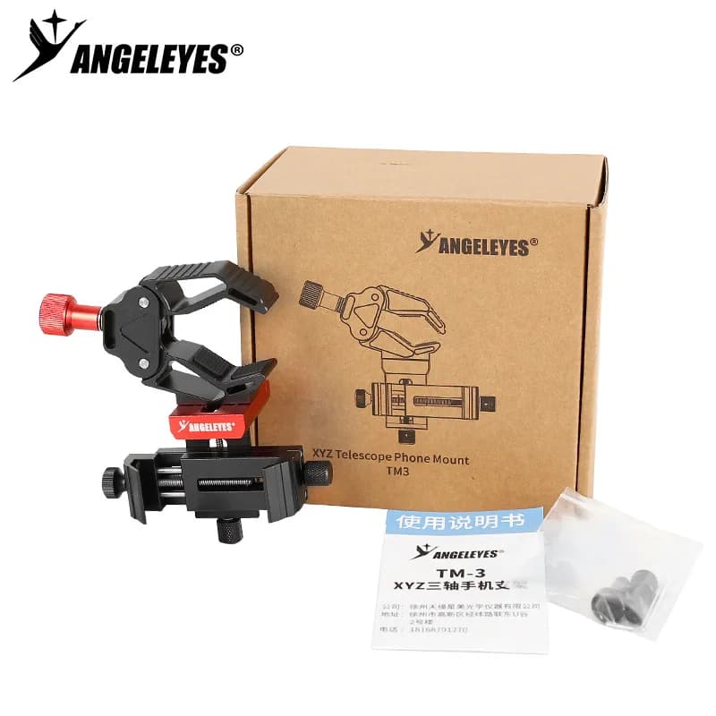 1PC Angeleyes TM-3 3-Axis Smartphone Mount for Telescopes and Microscopes – Eyepiece Adapter/Accessory