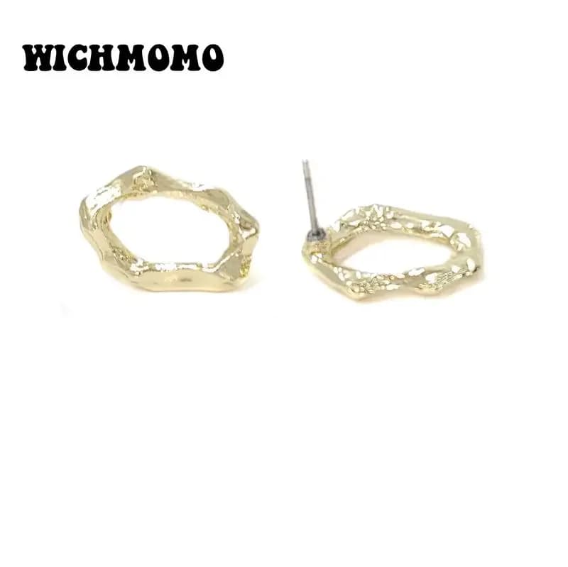 New 16*11mm 10pieces/bag Zinc Alloy Irregularly Oval Round Earring Base Connectors Linkers for DIY Earring Jewelry Accessories