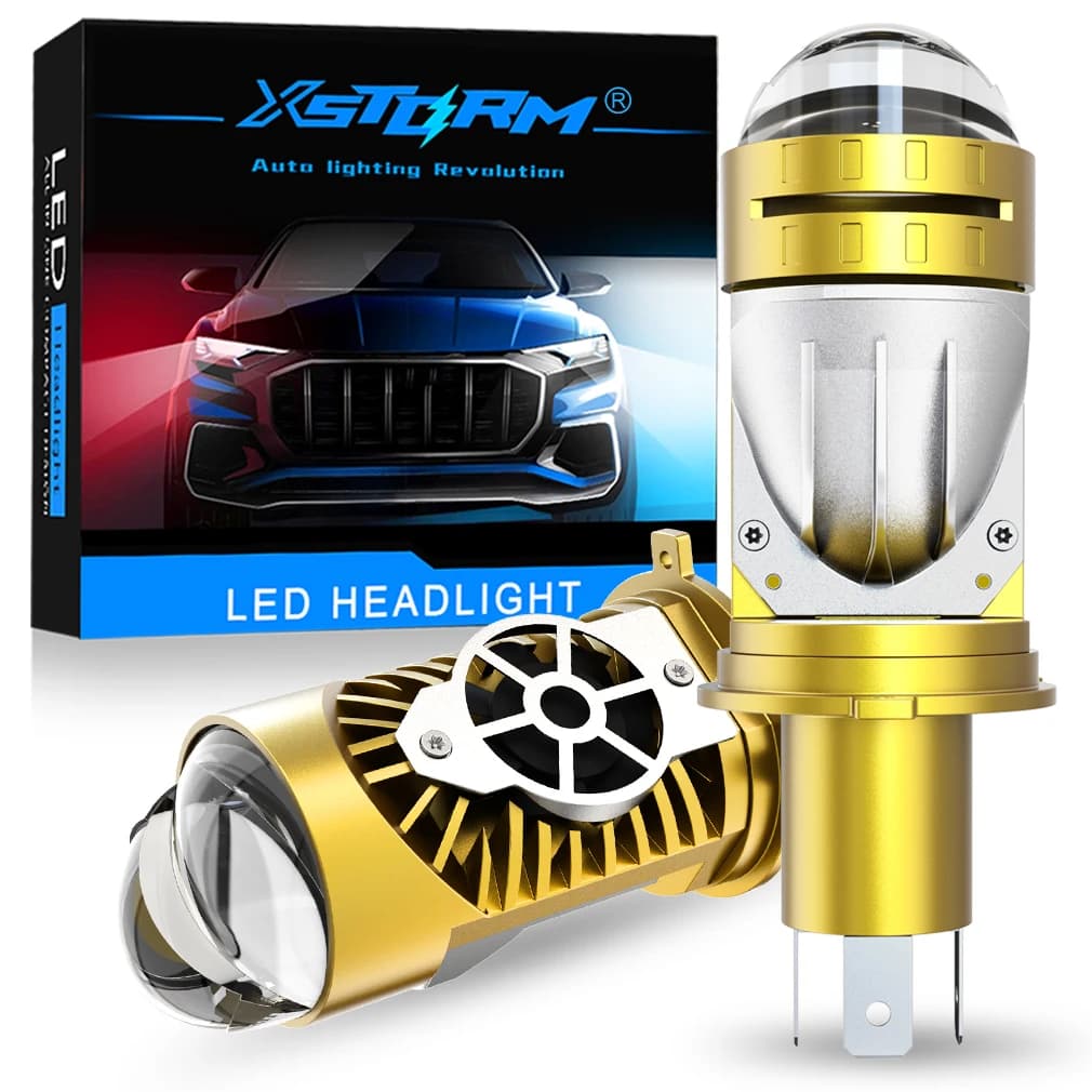 XSTORM H4 Proiettore LED Lente Faro 100W 60000LM Auto LED H4 Faro Canbus Turbo Ad Alta Potenza Mini Auto/Moto Lampada Della Luce di Nebbia
