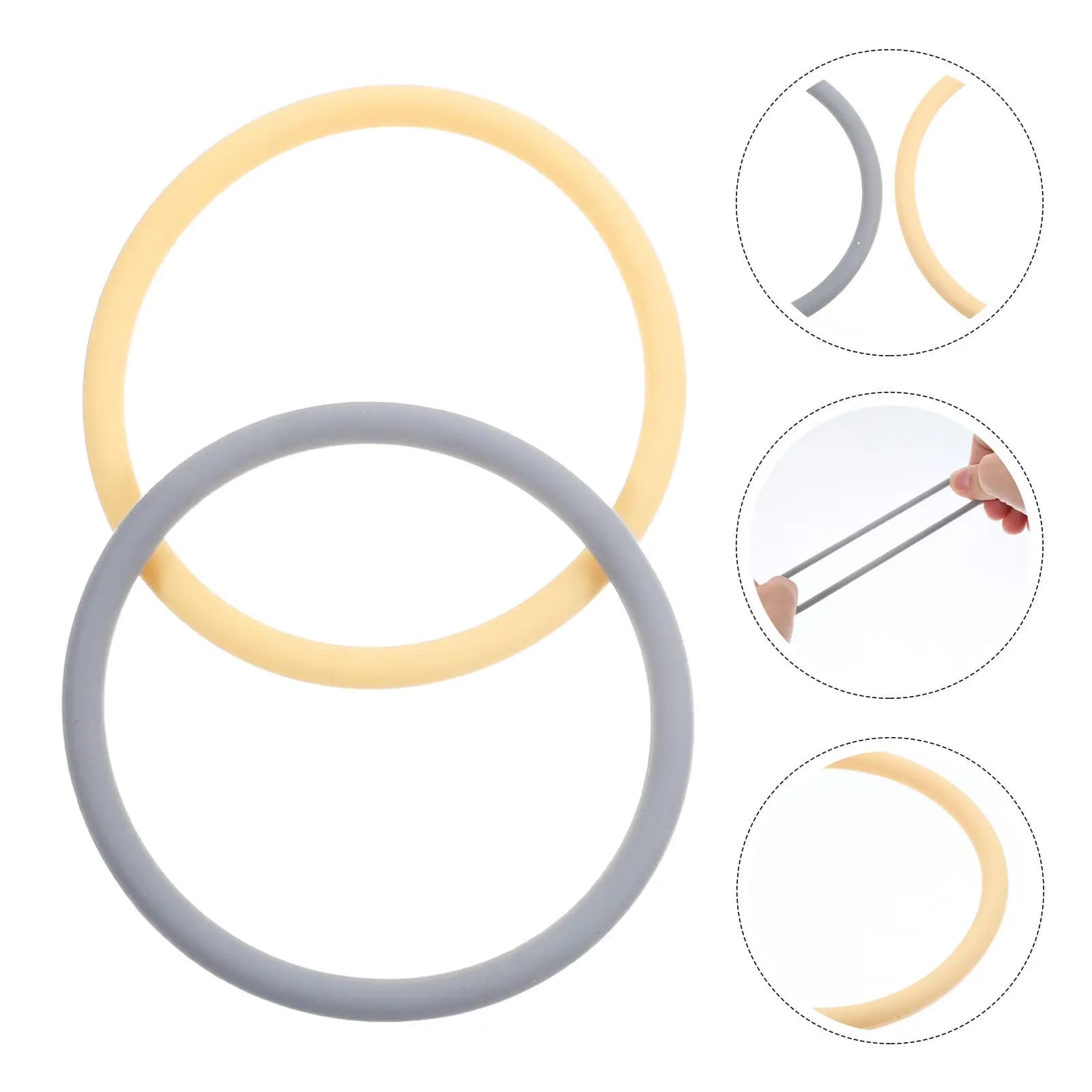 2 Pezzi Supporto Elastico per Ginocchio, Fascia per Tendine Rotulee in Silicone Antiscivolo, Fascia per Ginocchio per Corsa, Basket, Fitness, Stabilizzatore