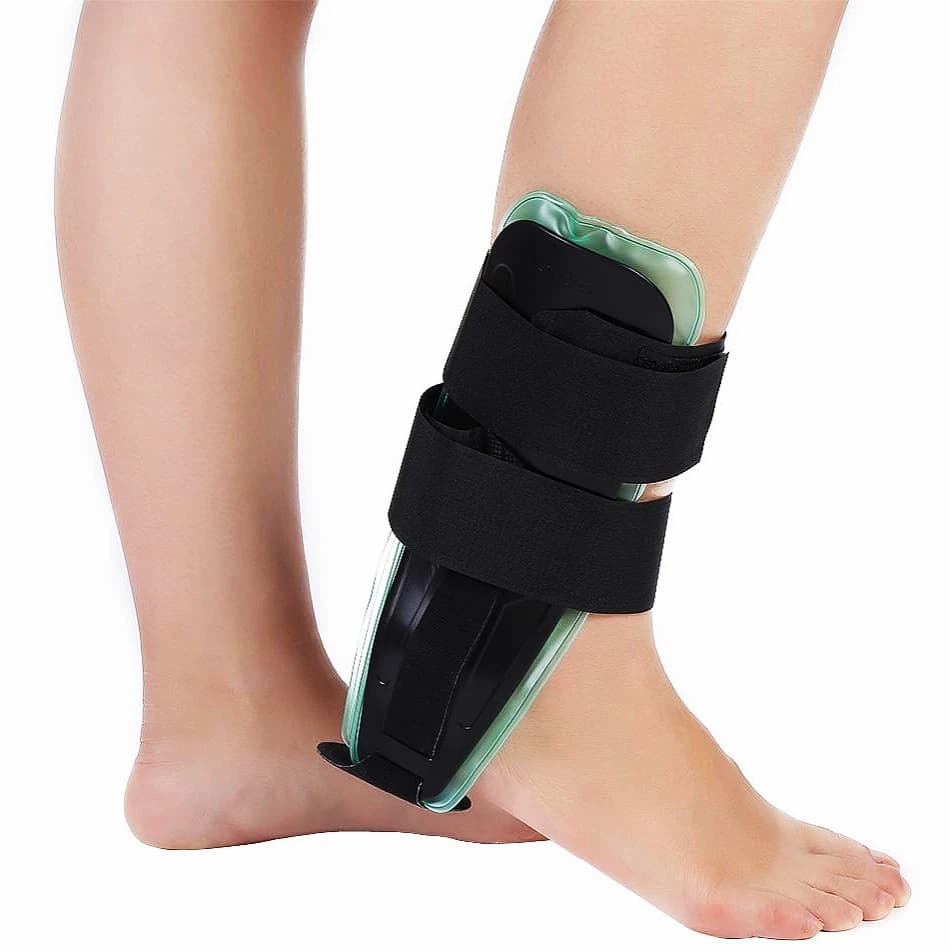 Tutore per staffa per caviglia regolabile-supporto per distorsione alla caviglia con cuscinetto per aria e Gel-stabilizzatore rigido per stecca alla caviglia per la protezione dalle lesioni