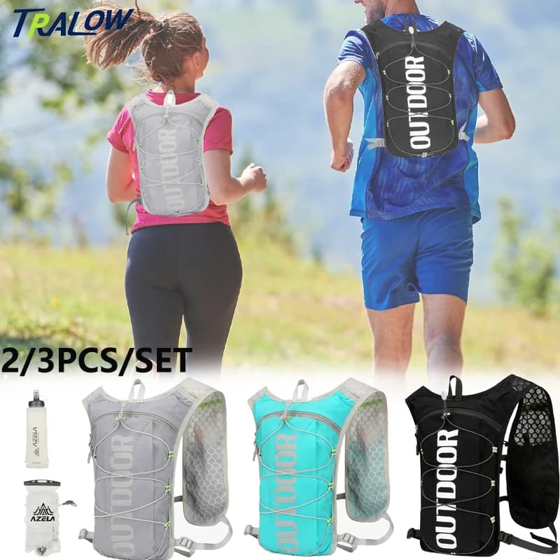 TRALOW Hydrating vest for Open Race, Adjustable Light Backpack with Water Bag for Men and Women, for Trail, Cycling, Hiking and Sport