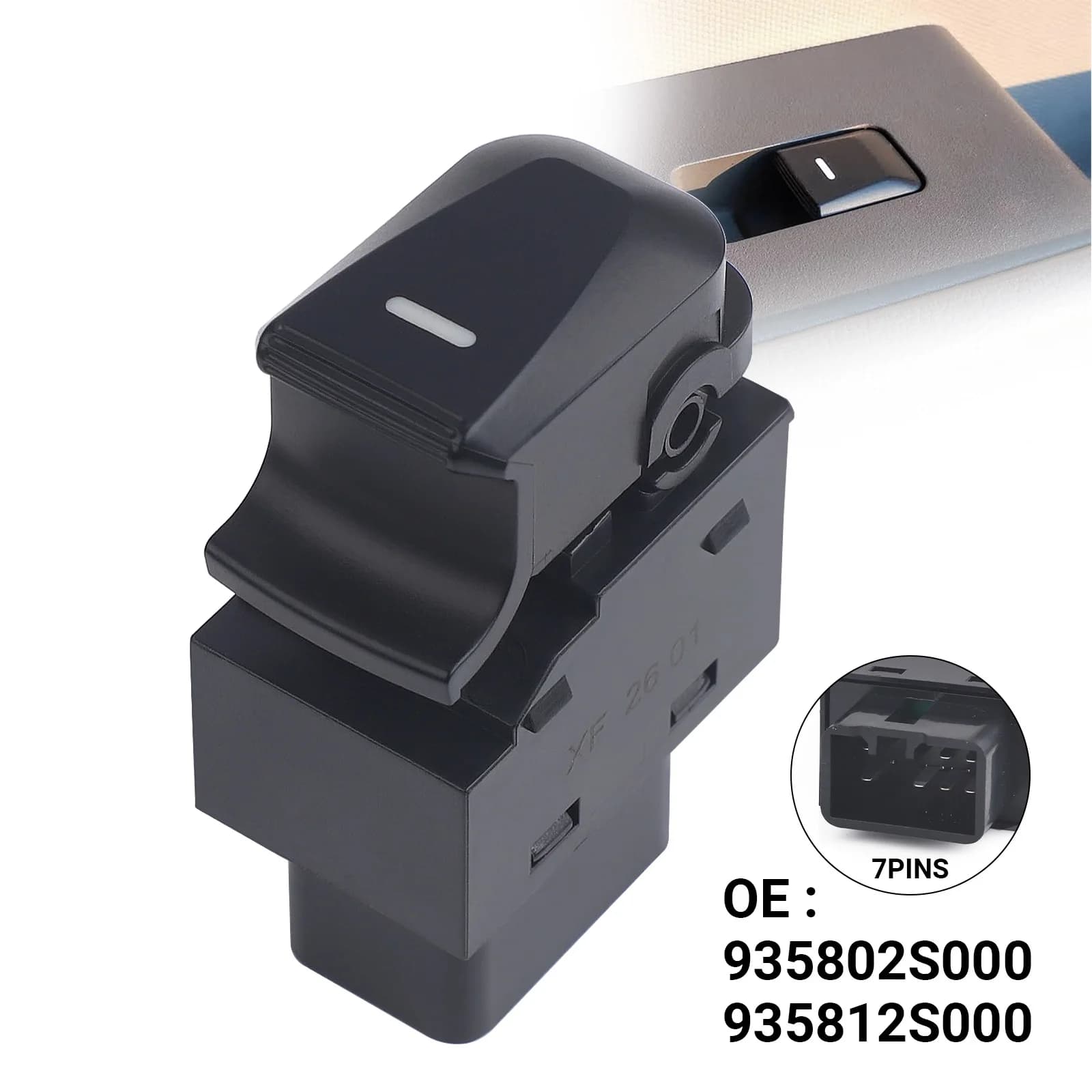 CNSPEED Interruttore di Controllo Finestrino Passeggero 1pz/3pz per Hyundai Ix35 Tucson Ix 2009-2015 935802S000 93580-2S000 935812S000
