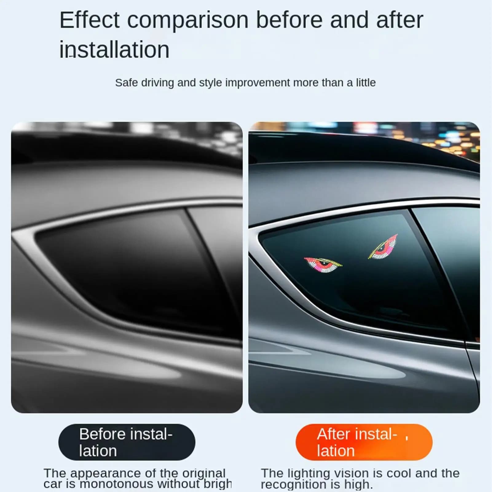 Luce di avvertimento a LED solare, segnale di avvertimento dinamico a LED solare, divertente segnale per finestrino auto, per camion, bici, parabrezza posteriore, carrello notturno