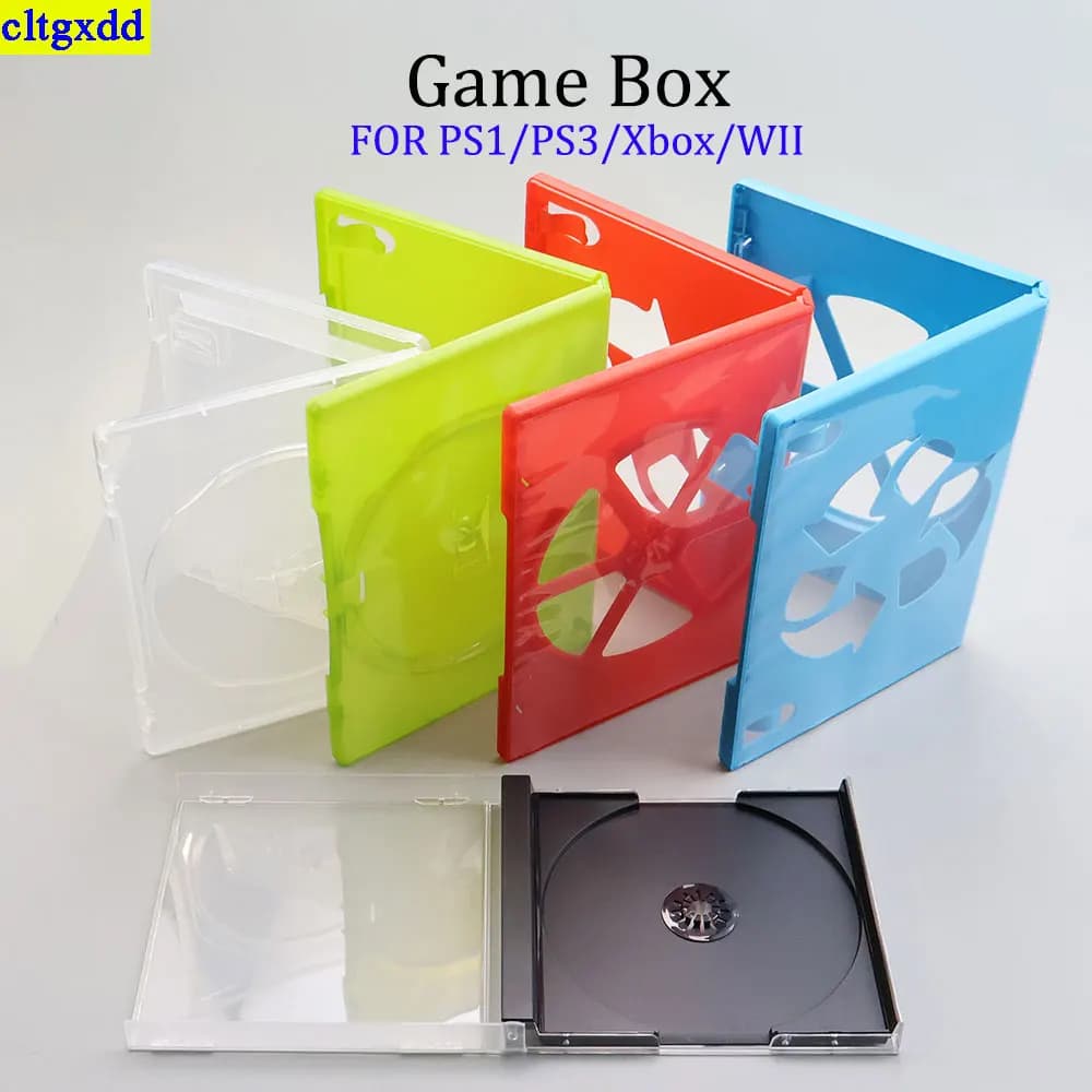 cltgxdd Scatola di protezione per scatola di gioco da 1 pezzo adatta per PS1/PS3/Xbox/Wii rack per dischi di gioco scatola di immagazzinaggio per CD/DVD scatola per schede slot per schede