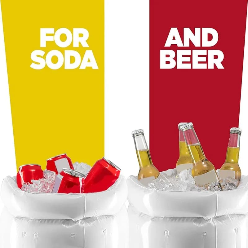 Confezione da 2 contenitori galleggianti per tazze da birra per feste in piscina e riunioni estive - refrigeratori per bevande e decorazioni per addio al celibato