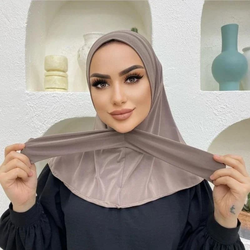 New Instant Jersey Hijab Undercap Hijab per donna musulmana donna Hijab Cap copertura completa chiusura a scatto testa avvolge sciarpa Islam turbante turbante capelli hijab donna hijab scarf sciarpe foulard donna