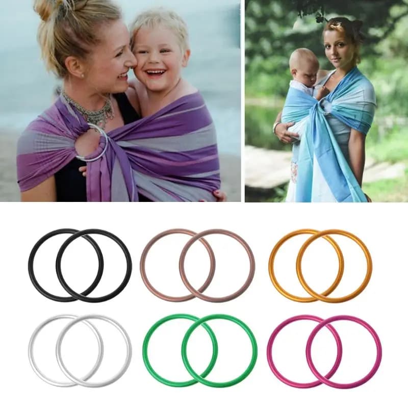 2 pz/set marsupi in alluminio Baby Sling anelli per marsupi e imbracature di alta qualità marsupi accessori QX2D