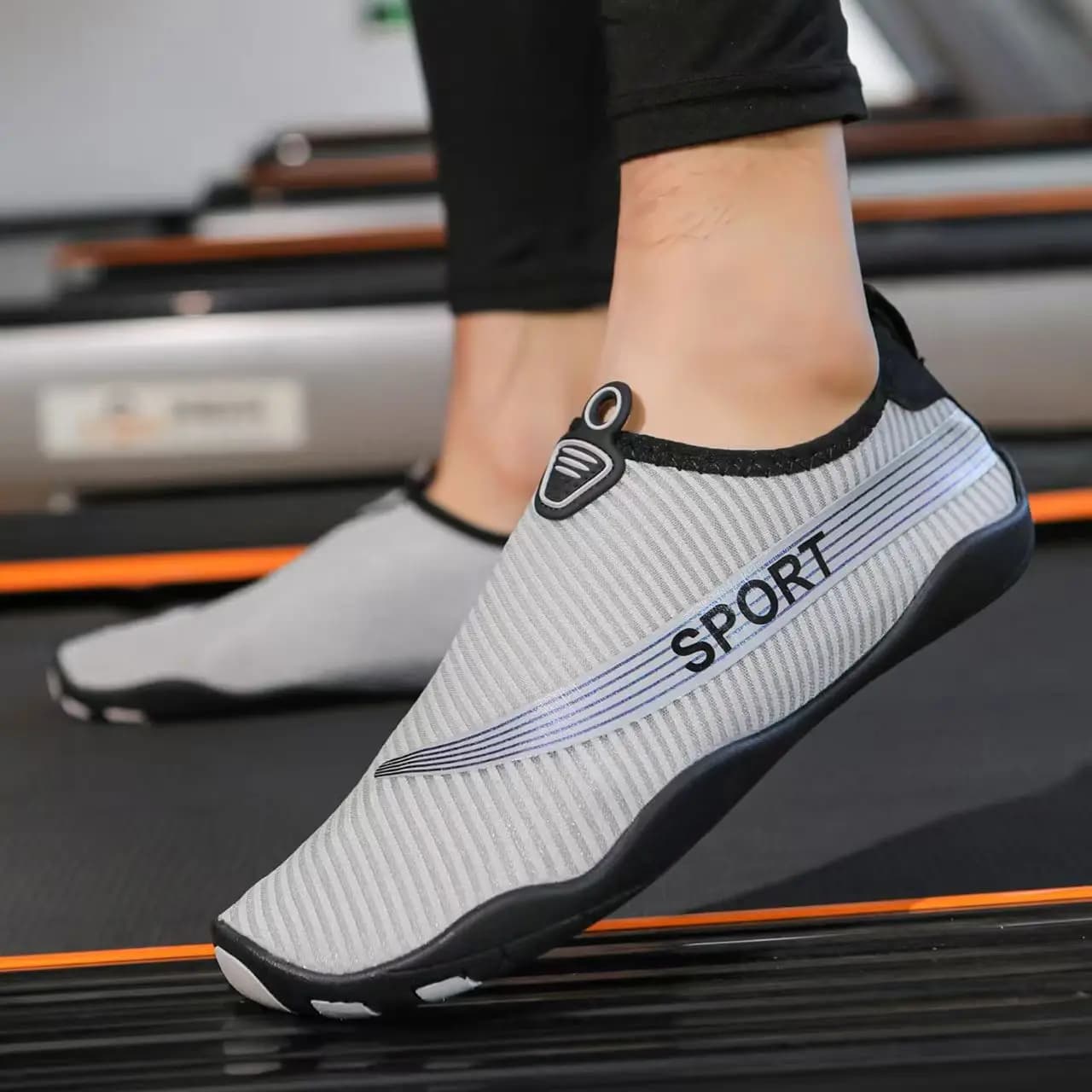 Men's shoes large size fast drying, yoga and fitness shoes for interior with soft non-slip sole, jump shoes with rope, beach sports shoes