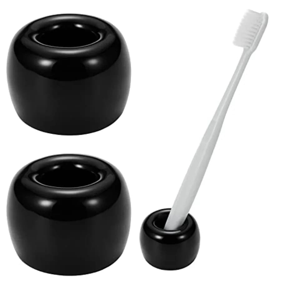 Mini Portaspazzolino in Ceramica per Coppie, Portaspazzolino da Bagno Fatto a Mano, Porta Testine per Spazzolino Elettrico e Porta Penne da Ufficio