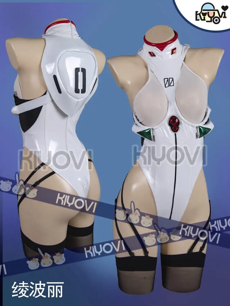 Costume da bagno cosplay sexy Ayanami Rei in PU ed EVA, tuta intera da donna, modello Doujin 2026