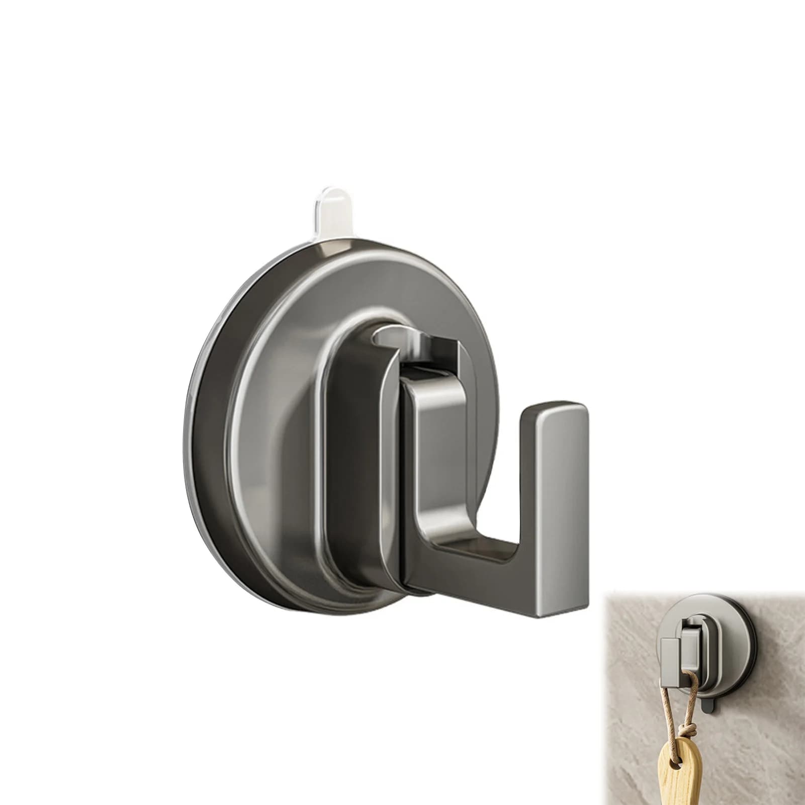 Waterproof Wall Reusable Suction Cup Hook, No Drilling, For Kitchen, Bathroom, Towels, Bathrobes, Coats, Clothes rack, Accessory