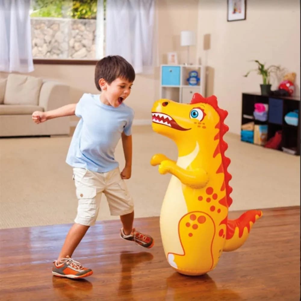 Sacco da Boxe Gonfiabile a Forma di Dinosauro - Gioco di Boxe per Ragazzi, Attività Sportiva e Divertente