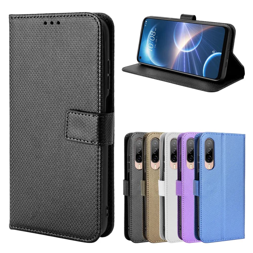 Custodia Protettiva in Pelle con Funzione Stand per HTC Desire 22 Pro, Cover a Portafoglio con Slot per Carte per HTC Desire 22 Pro