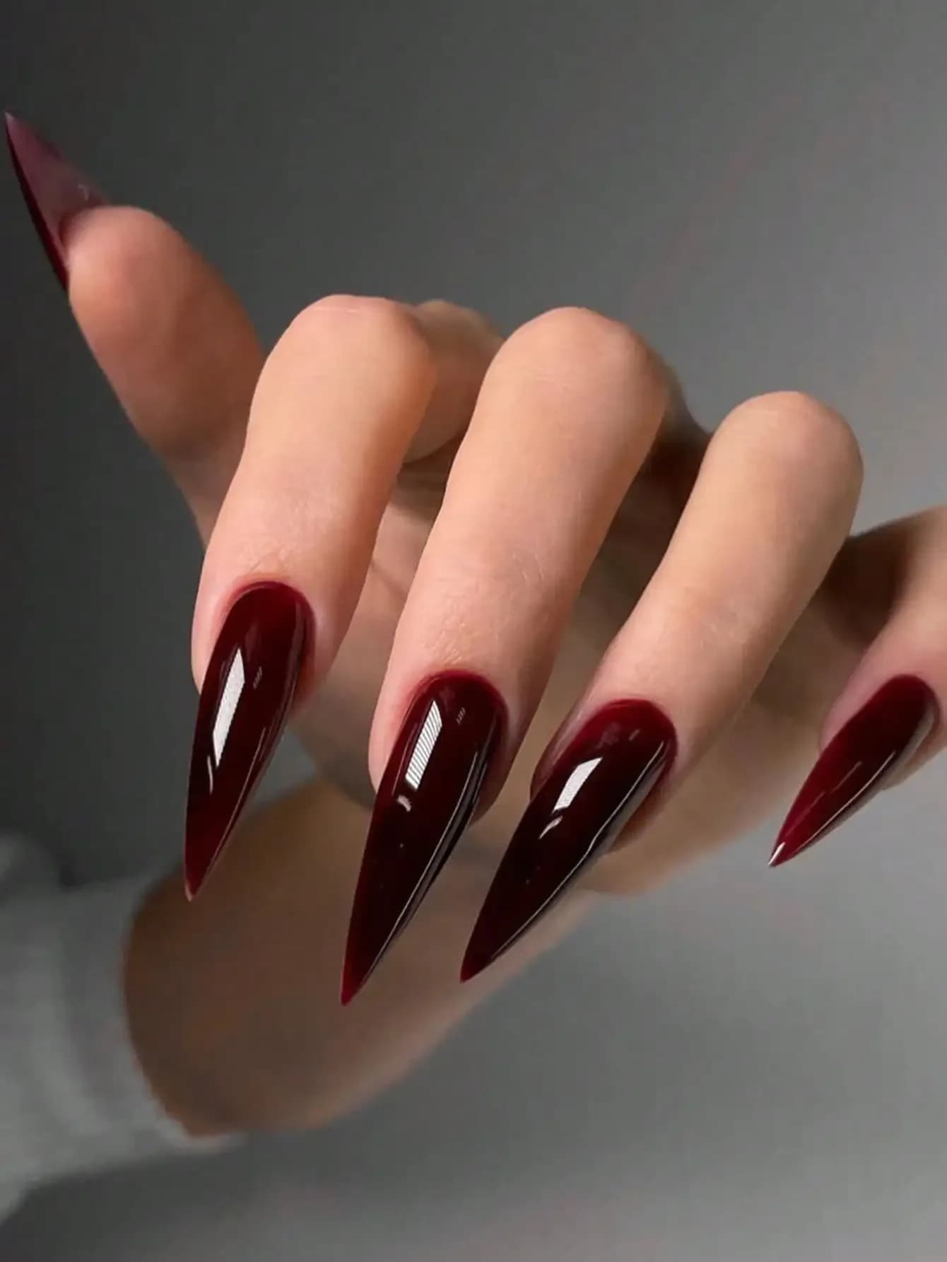 24pcs Long Pointed French Manicure Nail Stickers, Black French Tip Design With Bow, High Gloss Full Coverage, Suitable For Women And Girls Daily Wear, Create Elegant Nail Art Nails Nail Supplies