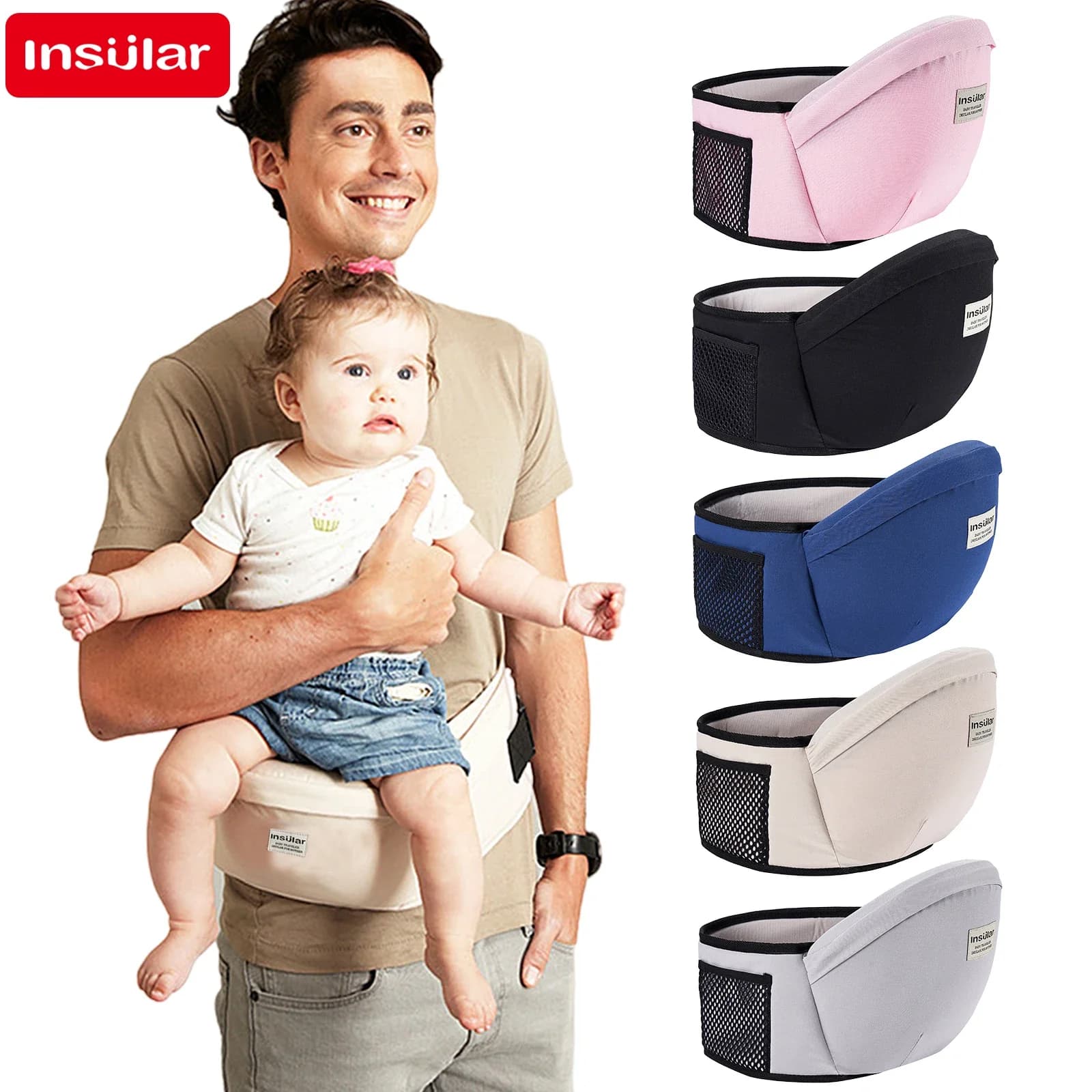 Marsupio per seggiolino per bambini addensato sgabello per la vita neonato, supporto per cintura in vita per bambini zaino per seggiolino per bambini accessori da viaggio per la casa