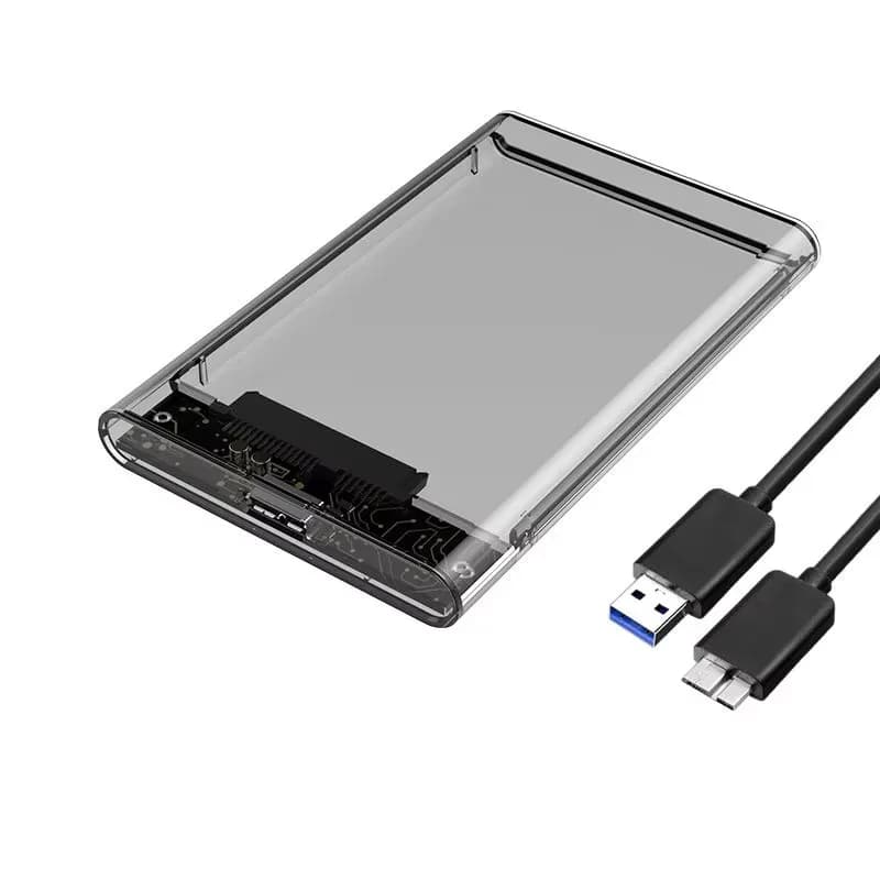 UTHAI G06 Custodia per HDD da 2,5 pollici Porta seriale USB 3.0/2.0 Custodia per disco rigido SATA SSD Supporto fino a 6TB Trasparente Mobile esterno Dr