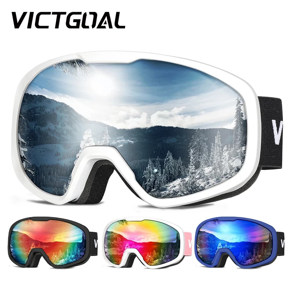 Occhiali da Sci VICTGOAL per Uomo e Donna, Antiappannamento, per Sport Invernali, Snowboard, Skateboard, Moto, Accessori di Sicurezza per Casco da Neve