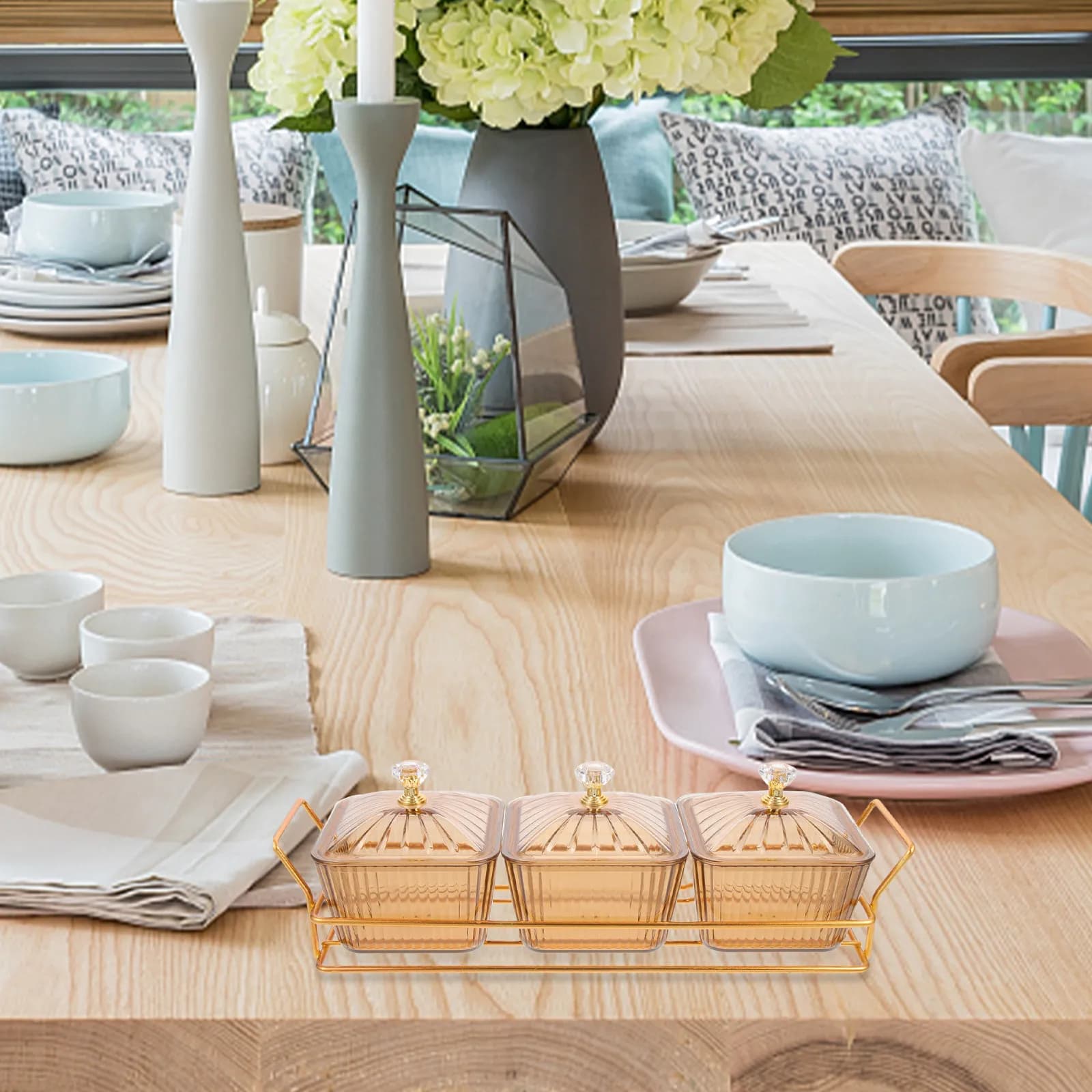 Set di Piatti per Servire Snack, Caramelle, Cioccolato e Frutta Secca, Vassoio Decorativo Moderno per Casa, Ufficio e Feste