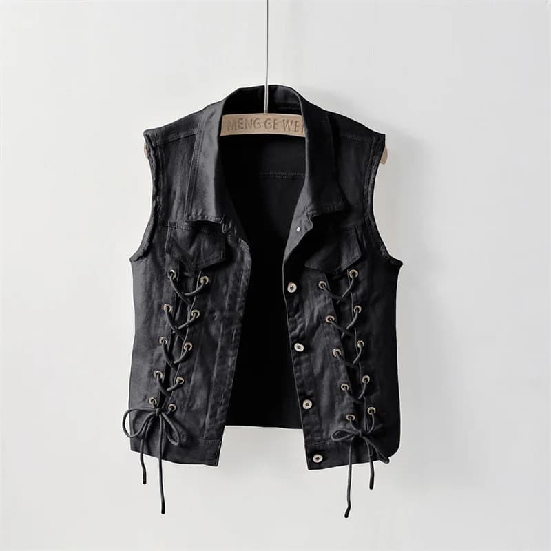Fashion Denim Vest Female Spring Autumn Sleeveless Wild Tops Short Jacket Women Jean Waistcoat White Black Chaleco Mujer
