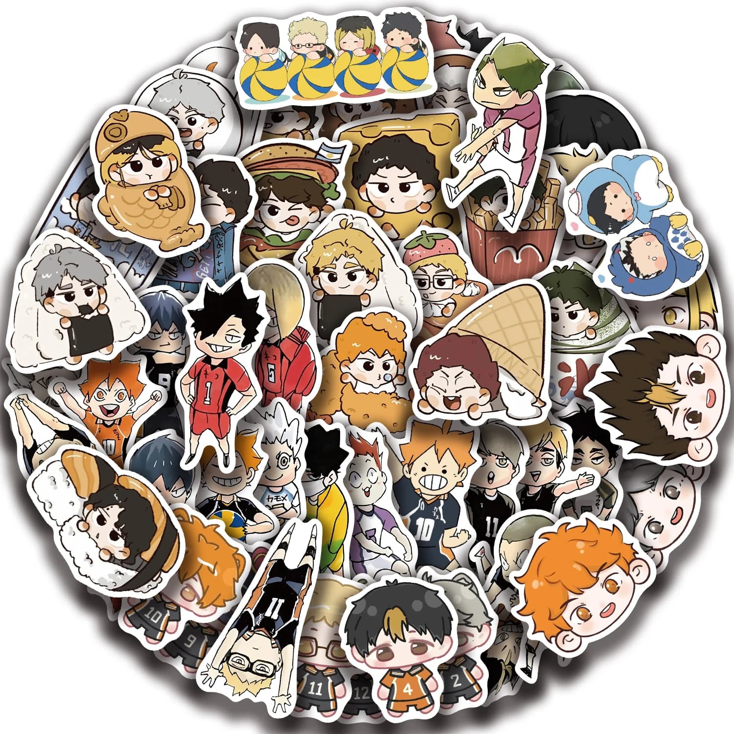 56 wall stickers for kids suitable for laptops, water bottles, suitcases, helmets, motorcycles, guitars, party gifts, prizes