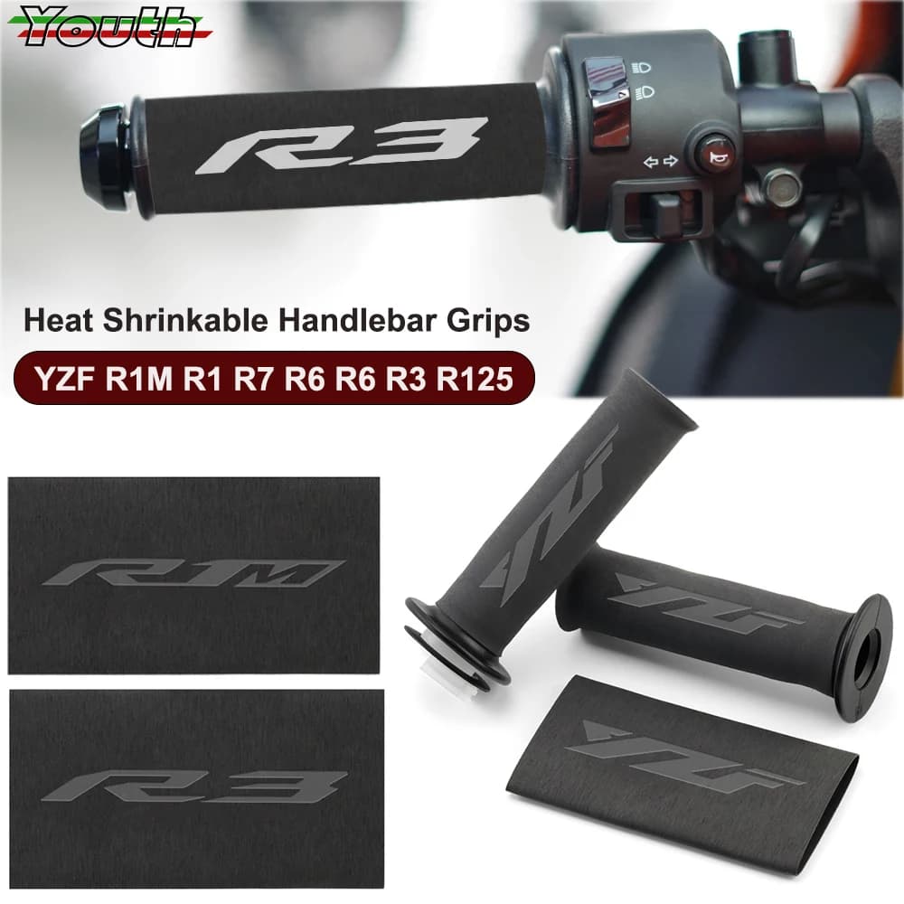Manopole del manubrio termorestringenti per moto coperchio della leva del freno della frizione guanto antiscivolo per Yamaha YZF R1M R1 R7 R6 R25 R3 R125