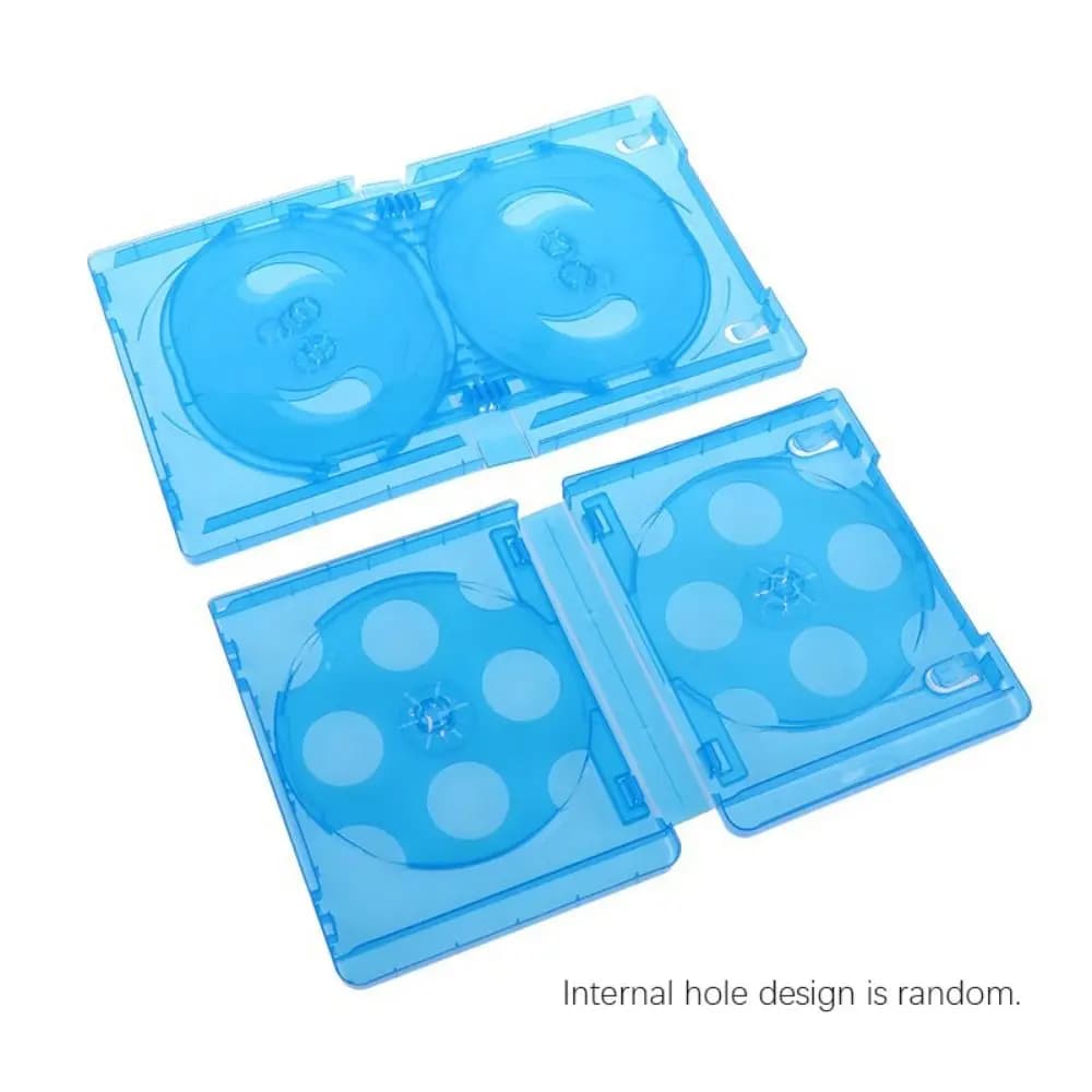 Portable Plastic CD Case 10 Discs Capacity Random Hole Design Discs Storage Bracket Box CD Storage Box For Blu-ray Game Cases