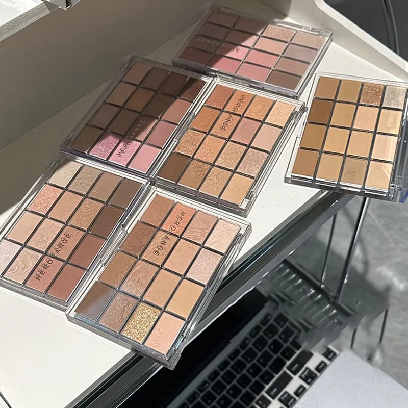 1Pc Nuova palette di ombretti da 16 colori, opaca, perlescente, ad alta pigmentazione, impermeabile, resistente al sudore, trucco per occhi a lunga durata per le donne