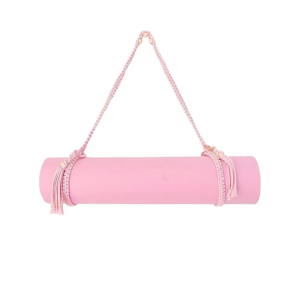 Porta Tappetino Yoga Boho con Perline - Cinghie Regolabili con Nappe
