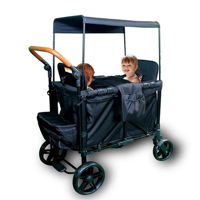 Passeggini Gemellari per Bambini, Carrelli Pieghevoli per Passeggiate all'Aperto e Campeggio